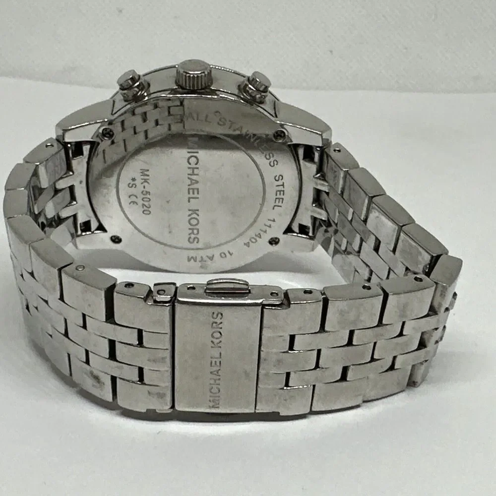 Michael Kors MK5020 Women's Silver Stainless Steel Analog Dial Wrist Watch NUL52